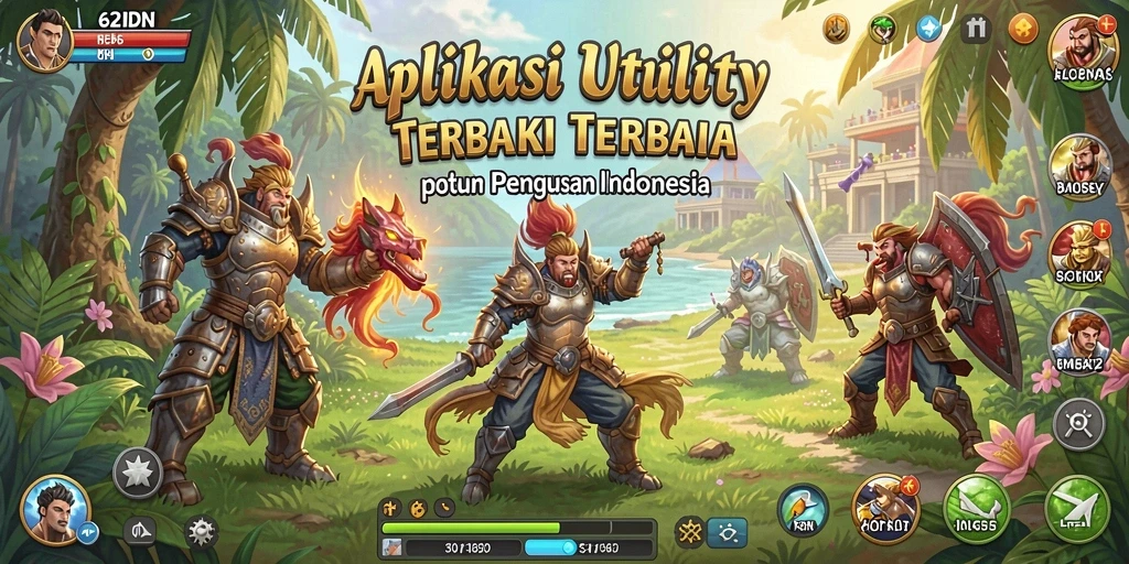 Screenshot utama 62IDN yang menampilkan berbagai fitur Utility.