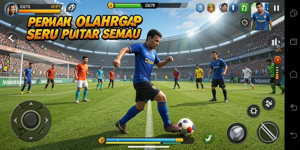 Tampilan gameplay seru dalam permainan olahraga ID678.