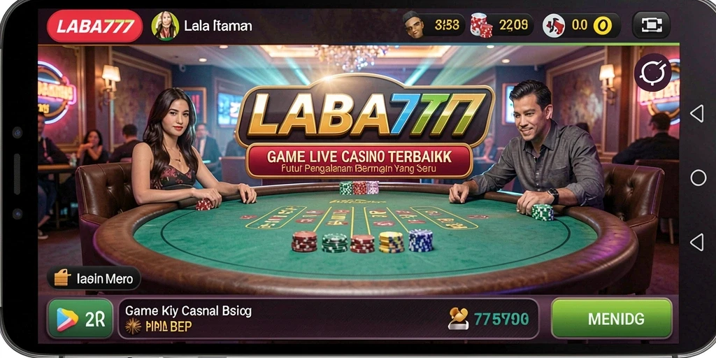 Tampilan Live Casino LABA777 dengan dealer profesional dan permainan seru.