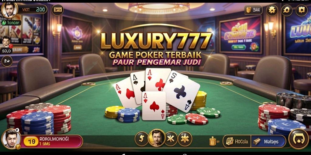 Screenshot dari gameplay LUXURY777 menunjukkan momen mendebarkan bermain Poker.