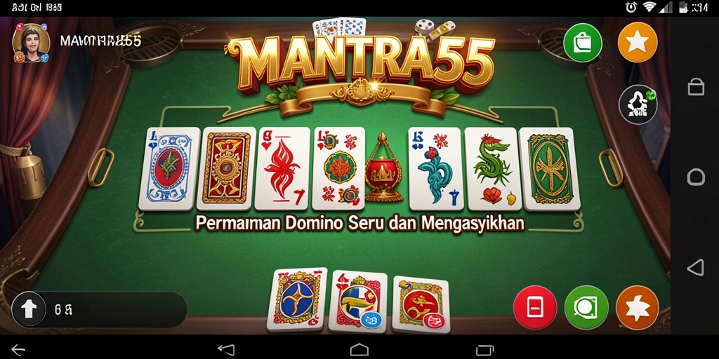 Gameplay seru MANTRA55 dengan desain grafis yang menarik.