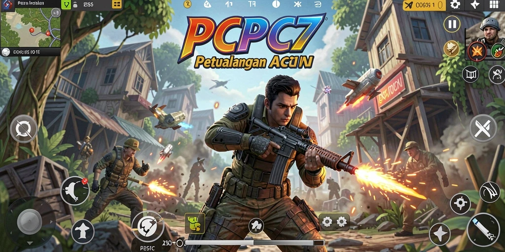 Tampilan menarik dari gameplay PCPC7 yang seru dan penuh aksi.